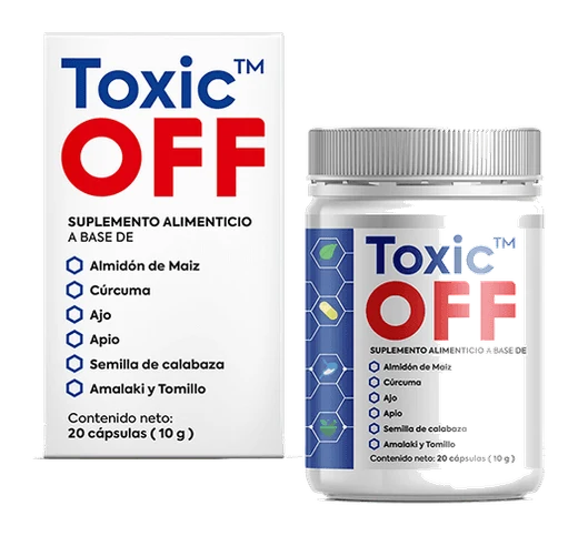 Toxic OFF frasco de cápsulas